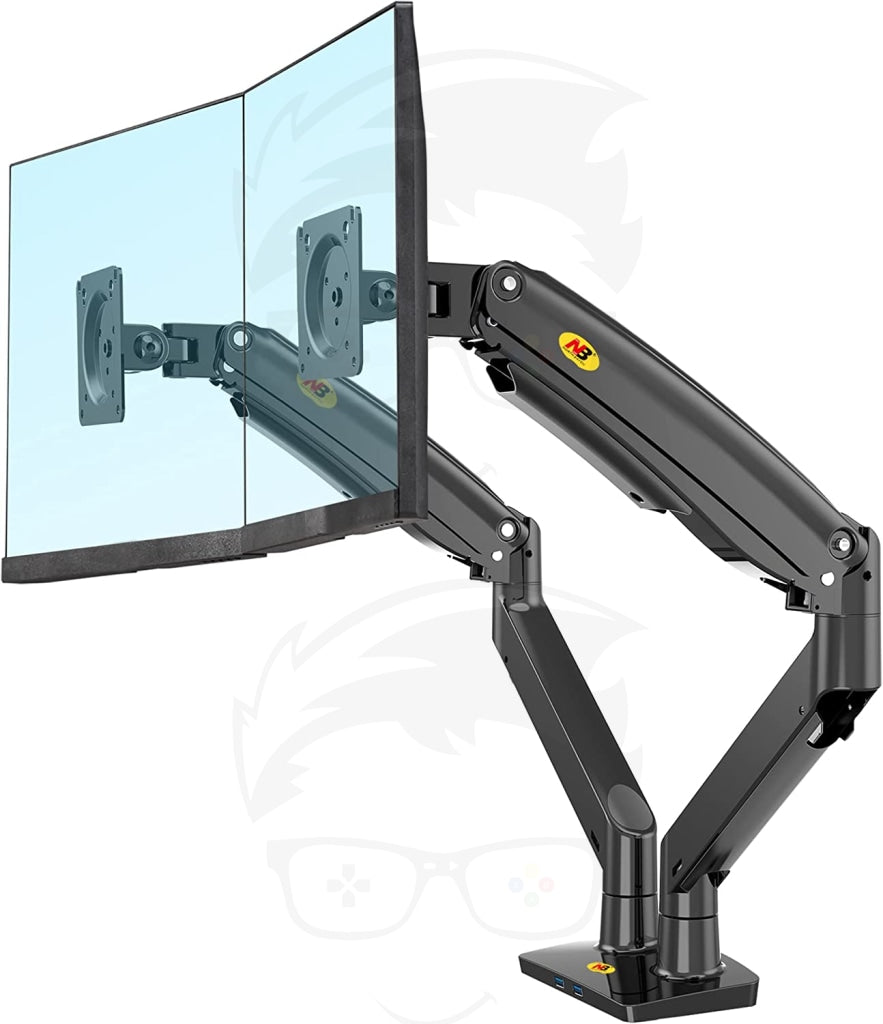 NB North Bayou F195A Dual Monitor Desk Mount Stand Monitor Arm for Two Screens NB North Bayou F195A Dual Monitor Desk Mount Stand Monitor Arm for Two Screens